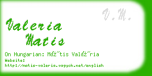 valeria matis business card